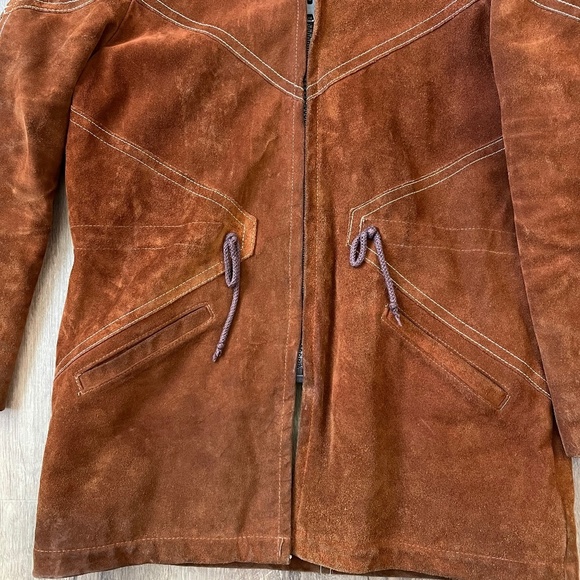 Vintage Genuine Leather Sueded Split Cowhide Jacket by Grais Sz 40 - Picture 3 of 17